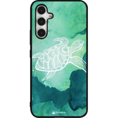 Coque Samsung Galaxy A54 5G - Silicone rigide noir Turtle Aztec Watercolor