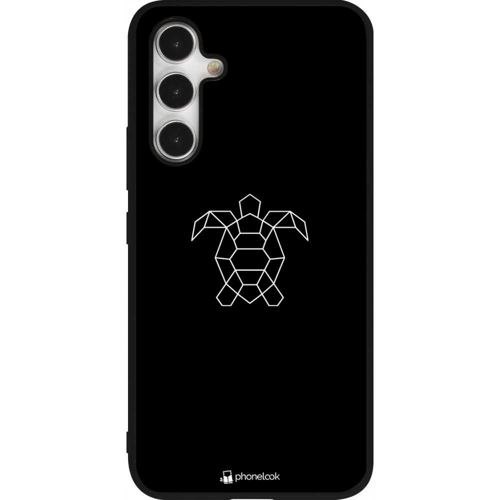 Coque Samsung Galaxy A54 5G - Silicone rigide noir Turtles lines on black