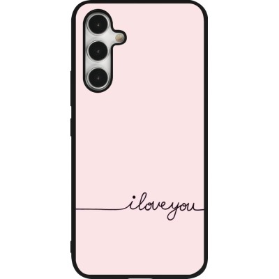 Coque Samsung Galaxy A54 5G - Silicone rigide noir Valentine 2023 i love you writing