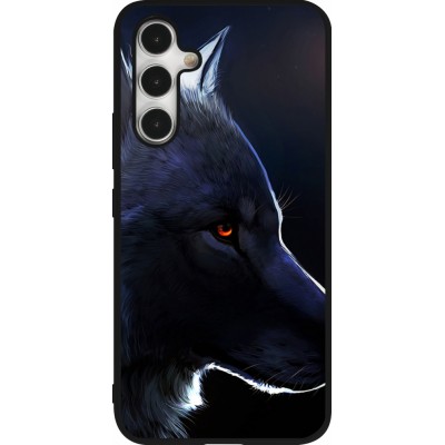 Coque Samsung Galaxy A54 5G - Silicone rigide noir Wolf Shape