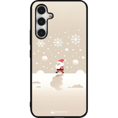 Coque Samsung Galaxy A54 5G - Silicone rigide noir Noël 2023 Minimalist Santa