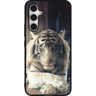 Coque Samsung Galaxy A54 5G - Silicone rigide noir Zen Tiger