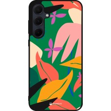 Coque Samsung Galaxy A55 5G - Silicone rigide noir Abstract Jungle