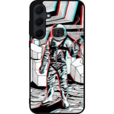 Coque Samsung Galaxy A55 5G - Silicone rigide noir Anaglyph Astronaut