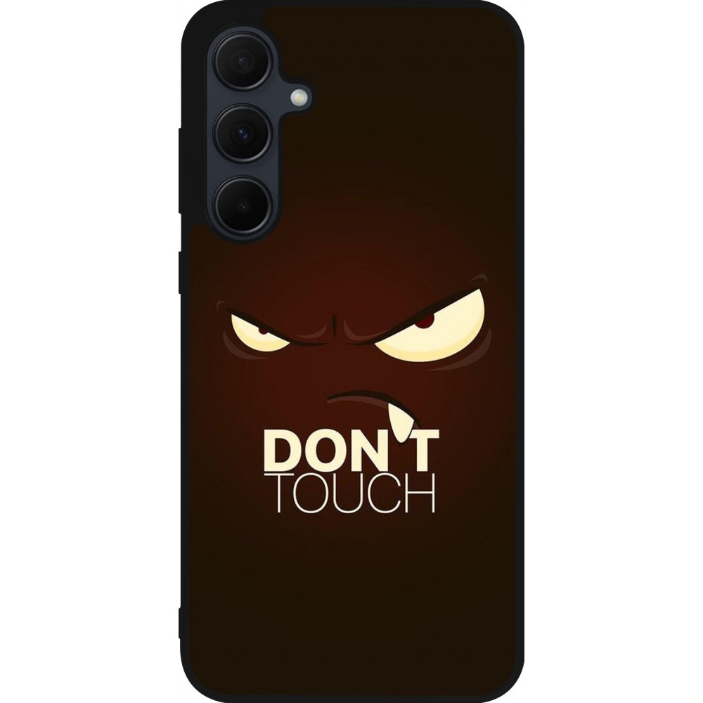 Coque Samsung Galaxy A55 5G - Silicone rigide noir Angry Dont Touch