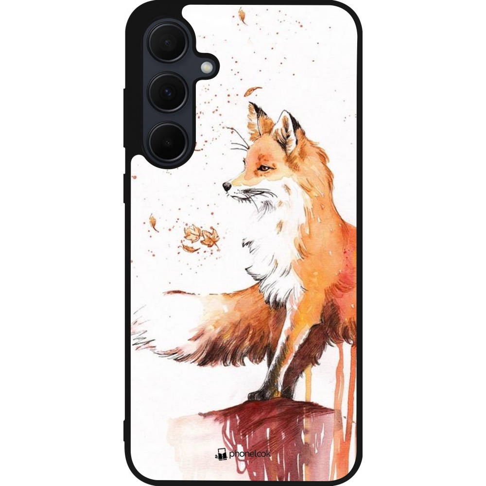 Coque Samsung Galaxy A55 5G - Silicone rigide noir Autumn 21 Fox