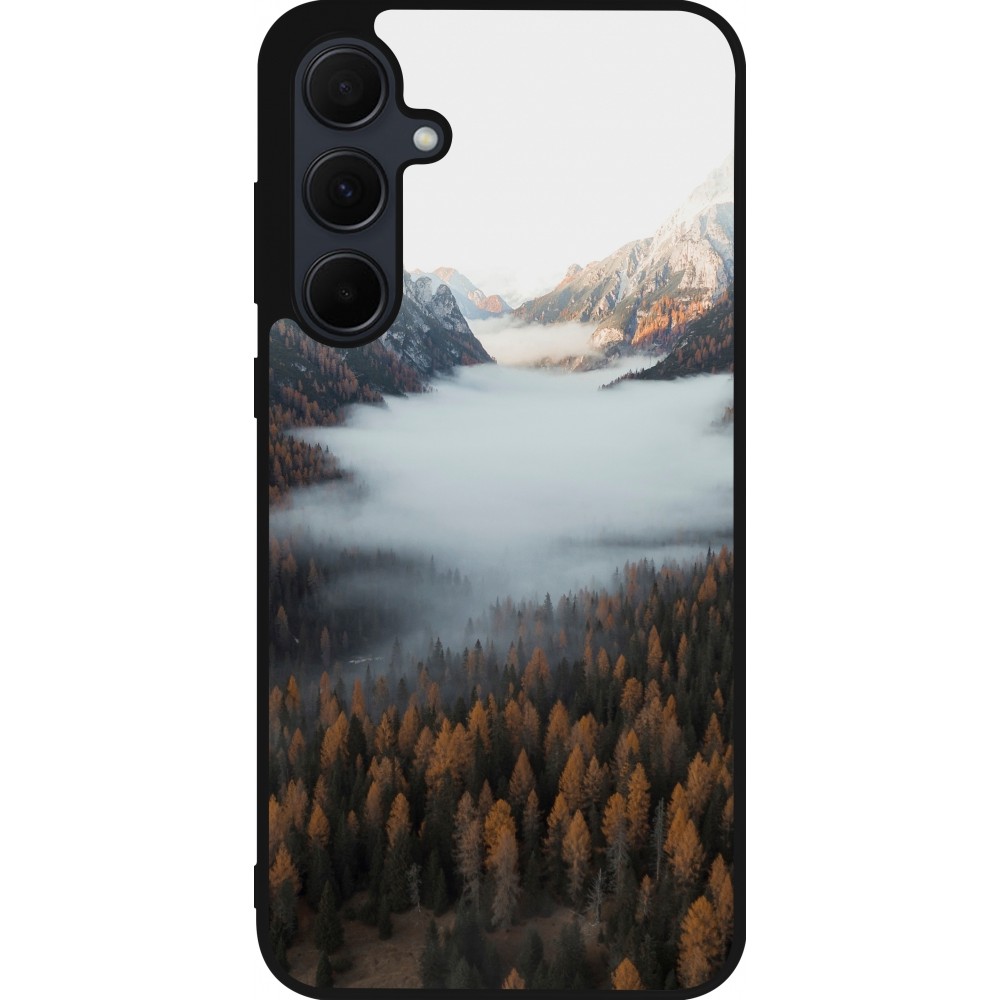 Coque Samsung Galaxy A55 5G - Silicone rigide noir Autumn 22 forest lanscape