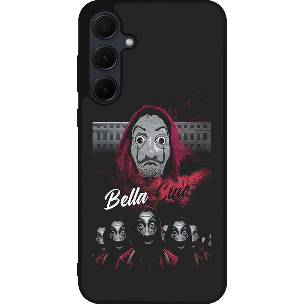 Coque Samsung Galaxy A55 5G - Silicone rigide noir Bella Ciao