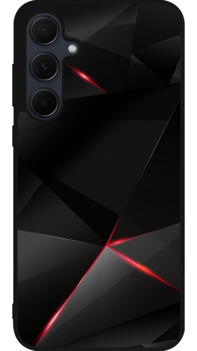 Coque Samsung Galaxy A55 5G - Silicone rigide noir Black Red Lines