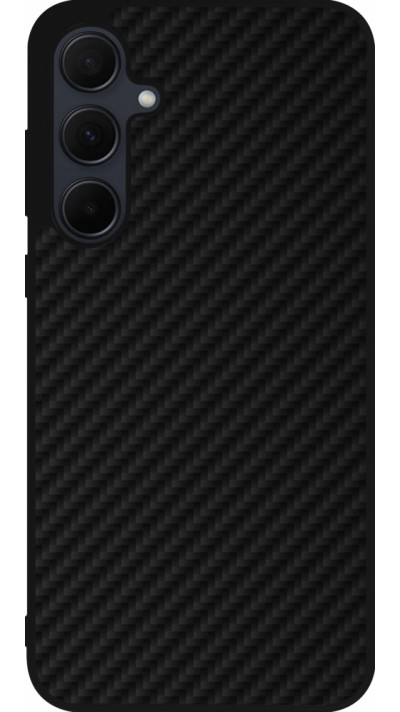 Samsung Galaxy A55 5G Case Hülle - Silikon schwarz Carbon Basic