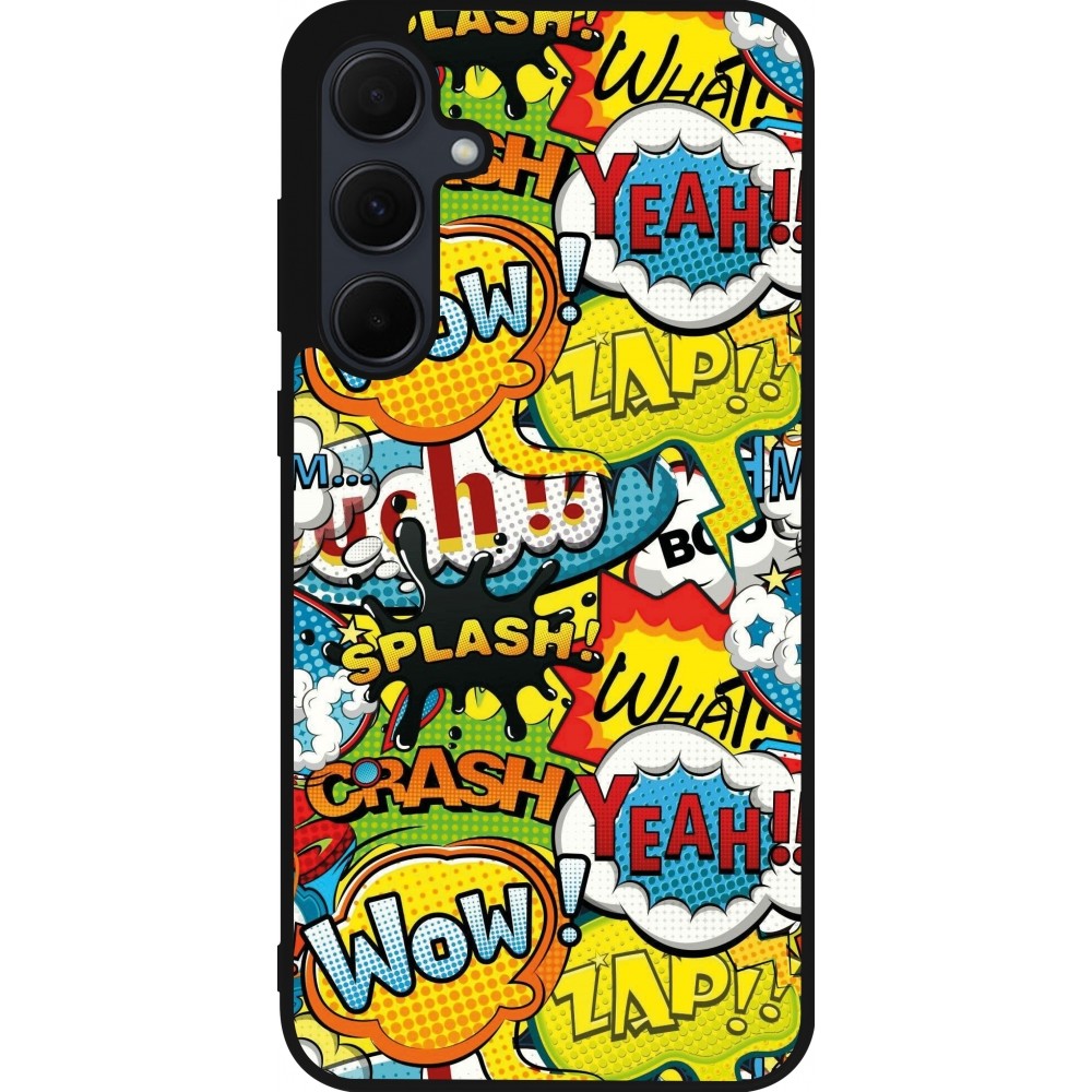 Coque Samsung Galaxy A55 5G - Silicone rigide noir Cartoons slogans