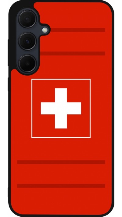 Samsung Galaxy A55 5G Case Hülle - Silikon schwarz Euro 2020 Switzerland