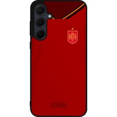 Coque Samsung Galaxy A55 5G - Silicone rigide noir Maillot de football Espagne 2022 personnalisable