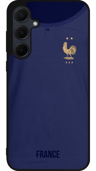 Samsung Galaxy A55 5G Case Hülle - Silikon schwarz Frankreich 2022 personalisierbares Fussballtrikot