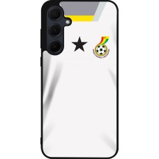 Coque Samsung Galaxy A55 5G - Silicone rigide noir Maillot de football Ghana 2022 personnalisable