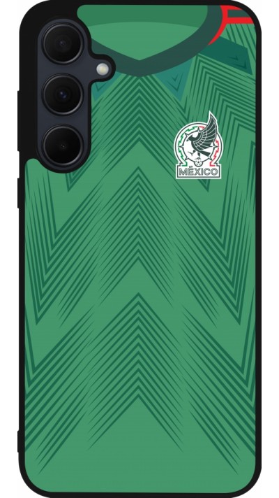 Samsung Galaxy A55 5G Case Hülle - Silikon schwarz Mexiko 2022 personalisierbares Fussballtrikot