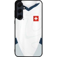 Samsung Galaxy A55 5G Case Hülle - Silikon schwarz Schweiz Away personalisierbares Fussballtrikot