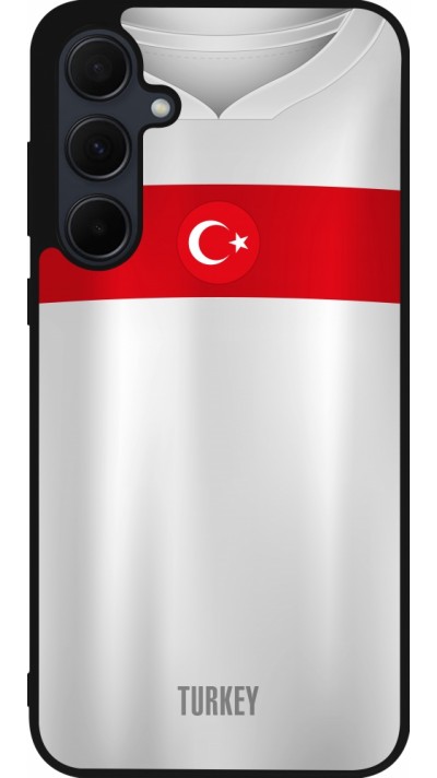 Coque Samsung Galaxy A55 5G - Silicone rigide noir Maillot de football Turquie personnalisable