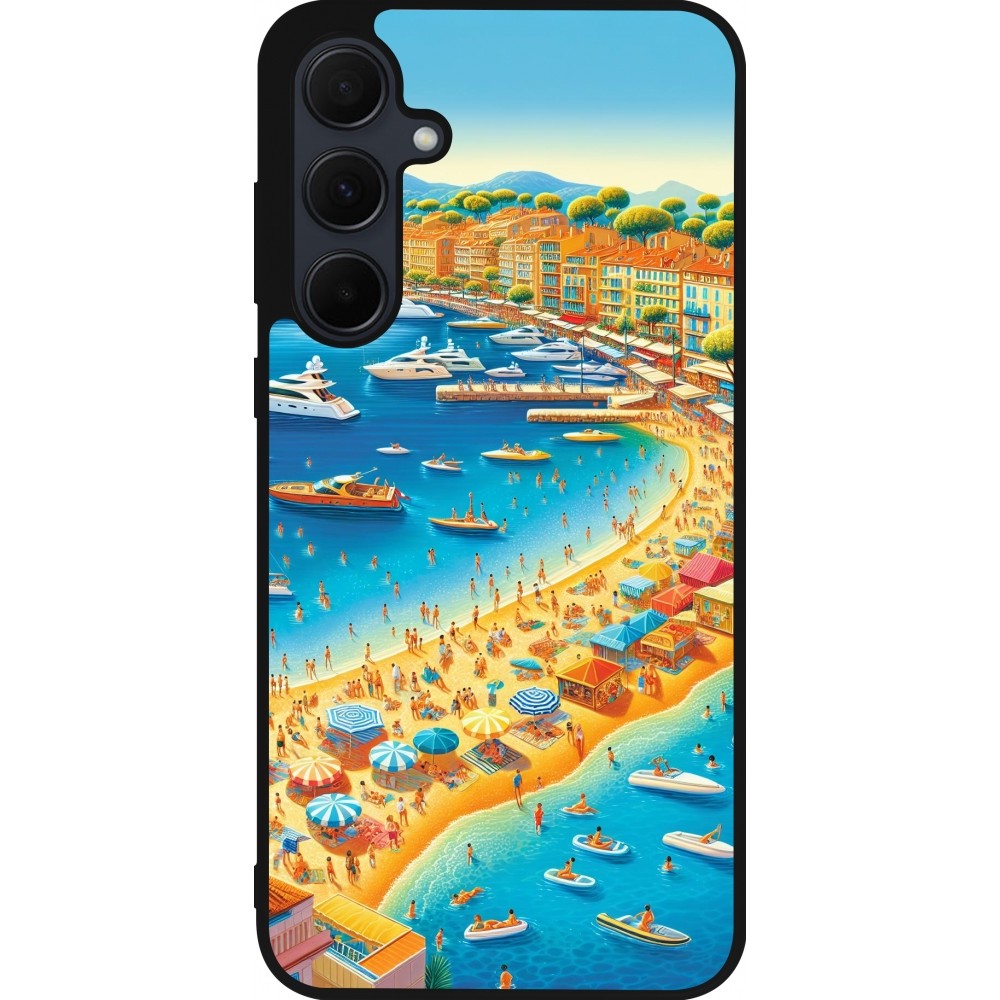 Coque Samsung Galaxy A55 5G - Silicone rigide noir French Riviera People