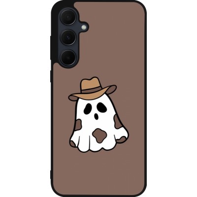 Coque Samsung Galaxy A55 5G - Silicone rigide noir Halloween 2024 cowboy ghost