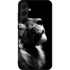 Samsung Galaxy A55 5G Case Hülle - Silikon schwarz Lion looking up