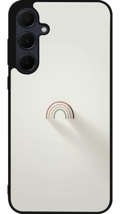 Coque Samsung Galaxy A55 5G - Silicone rigide noir Mini Rainbow Minimal