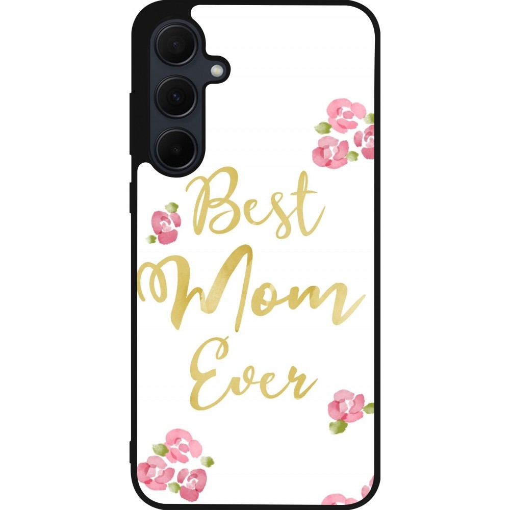 Coque Samsung Galaxy A55 5G - Silicone rigide noir Mom 2024 best Mom ever