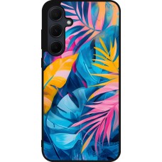 Coque Samsung Galaxy A55 5G - Silicone rigide noir Palms Blue