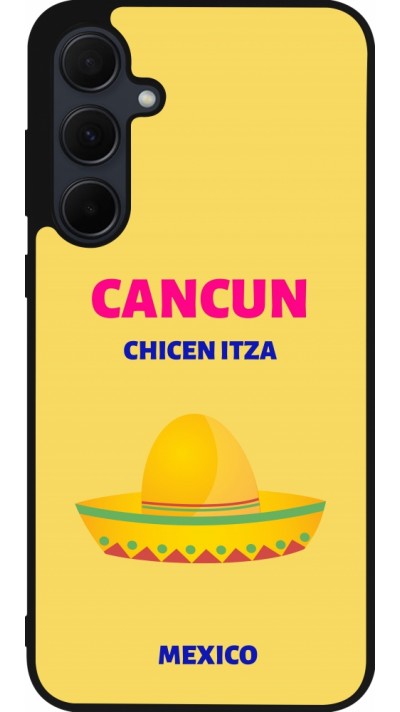 Coque Samsung Galaxy A55 5G - Silicone rigide noir Pop Summer Destination Cancun