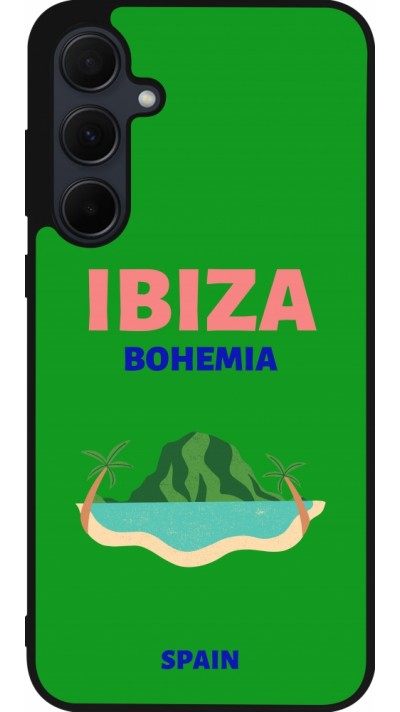 Coque Samsung Galaxy A55 5G - Silicone rigide noir Pop Summer Destination Ibiza