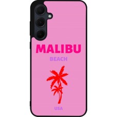 Samsung Galaxy A55 5G Case Hülle - Silikon schwarz Pop Summer Destination Malibu