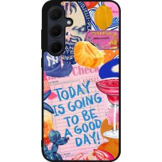 Coque Samsung Galaxy A55 5G - Silicone rigide noir Preppy Today is Going to be a good day