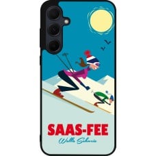 Coque Samsung Galaxy A55 5G - Silicone rigide noir Saas-Fee Ski Downhill