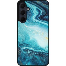 Coque Samsung Galaxy A55 5G - Silicone rigide noir Sea Foam Blue