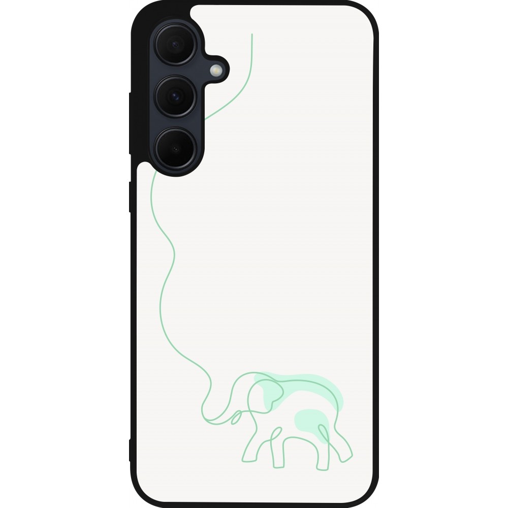 Coque Samsung Galaxy A55 5G - Silicone rigide noir Spring 23 baby elephant