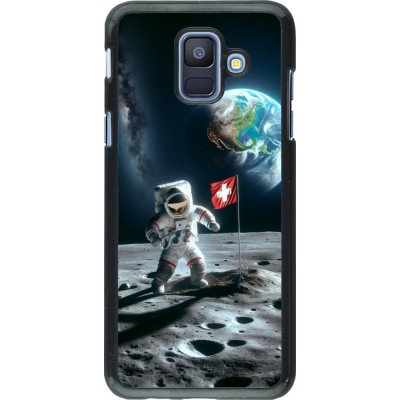 Coque Samsung Galaxy A6 - Astro Suisse sur lune