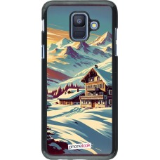 Samsung Galaxy A6 Case Hülle - Chalet Berg verschneit