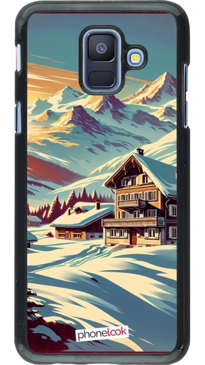 Coque Samsung Galaxy A6 - Chalet montagne enneigée