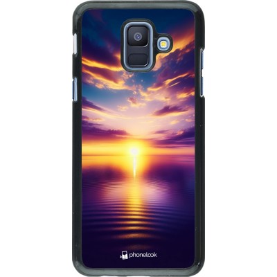 Coque Samsung Galaxy A6 - Coucher soleil jaune violet