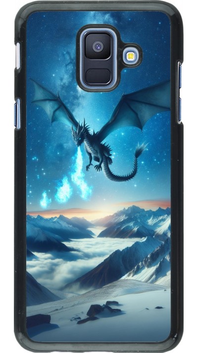 Coque Samsung Galaxy A6 - Dragon nocturne montagne