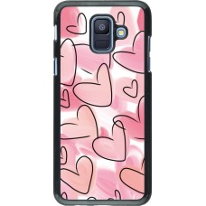 Samsung Galaxy A6 Case Hülle - Easter 2023 pink hearts