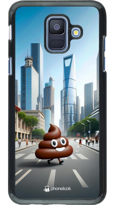 Coque Samsung Galaxy A6 - Emoji Caca walk