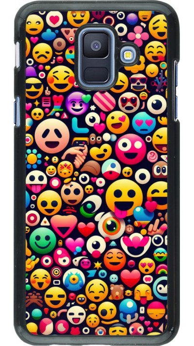 Coque Samsung Galaxy A6 - Emoji Mix Color