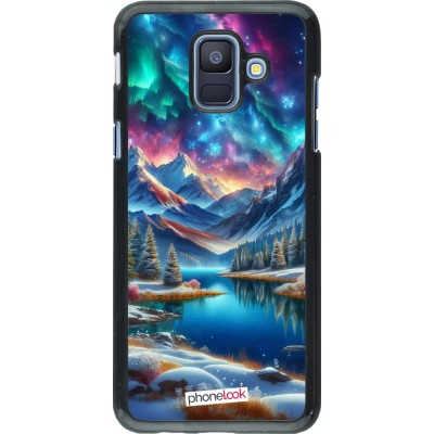 Coque Samsung Galaxy A6 - Fantasy Mountain Lake Sky Stars