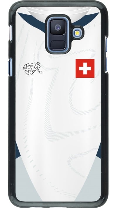 Coque Samsung Galaxy A6 - Maillot de football Suisse Extérieur personnalisable