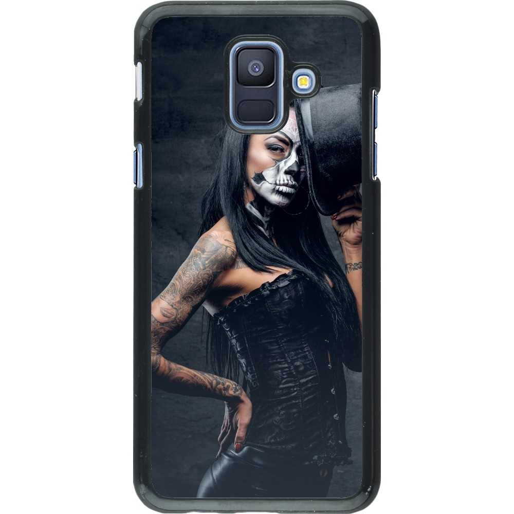 Samsung Galaxy A6 Case Hülle - Halloween 22 Tattooed Girl