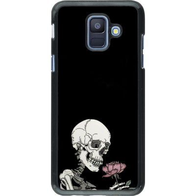 Coque Samsung Galaxy A6 - Halloween 2023 rose and skeleton