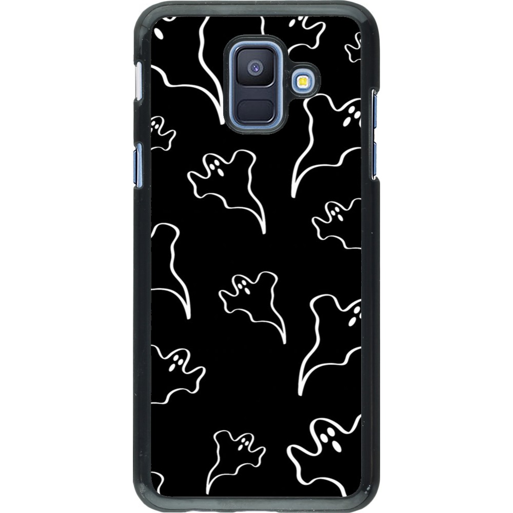 Coque Samsung Galaxy A6 - Halloween 2024 black and white ghosts