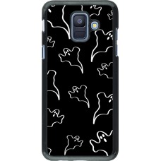 Coque Samsung Galaxy A6 - Halloween 2024 black and white ghosts