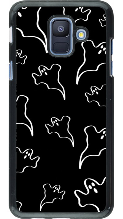 Coque Samsung Galaxy A6 - Halloween 2024 black and white ghosts